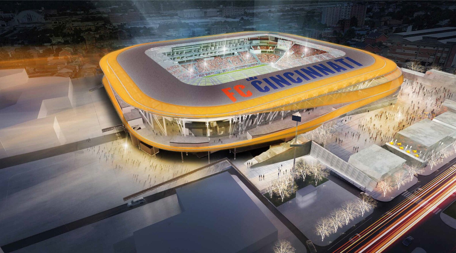 The latest stadium rendering FC Cincinnati released in April.